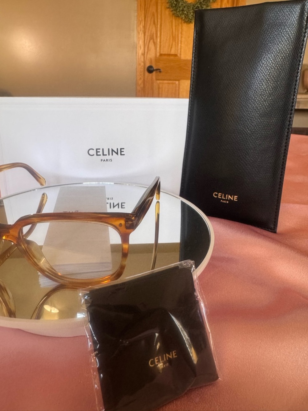 BRAND new - RX Frames Celine Honey Tortoiseshell Cat-Eye Glasses - Picture 7 of 7